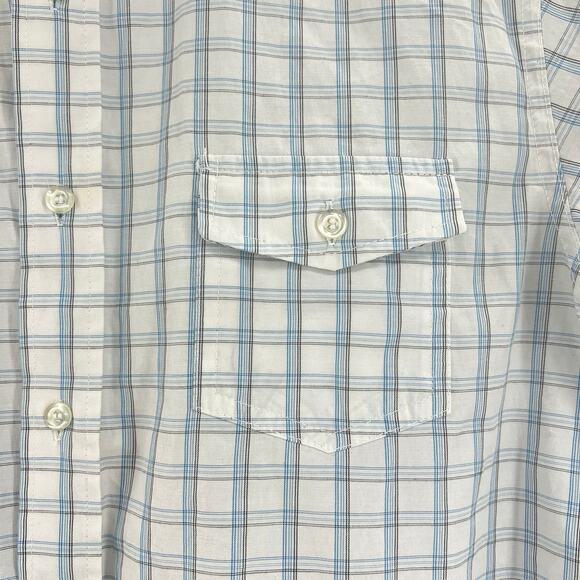 Montage Collection Mens Plaid Lightweight Button Up Shirt L No‎ Surrender Scull - Picture 3 of 8